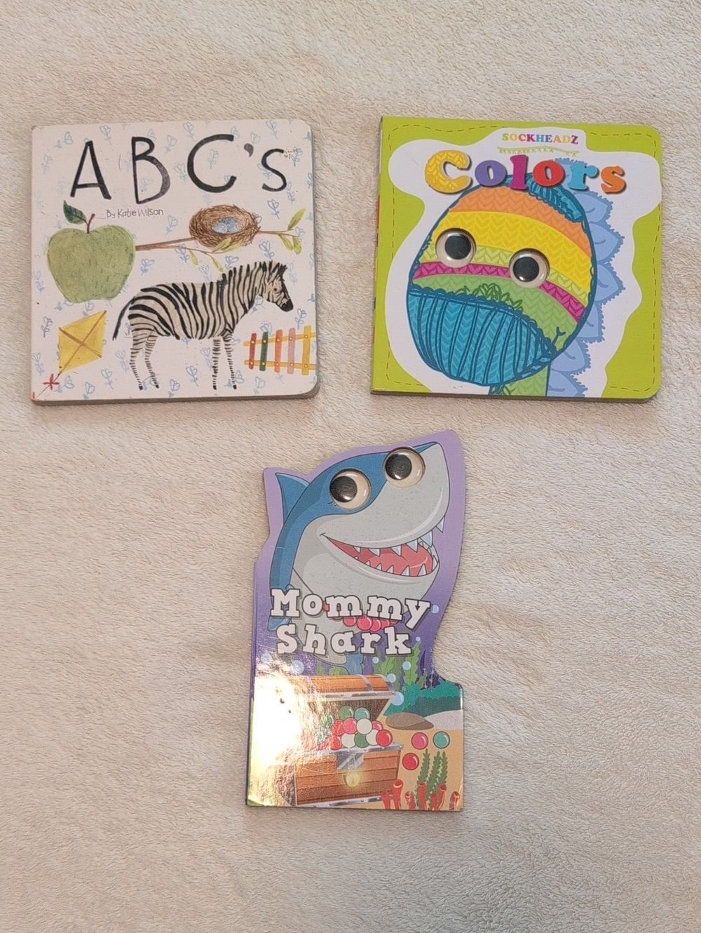 Kids Board Books Bundle Colors Alphabet Mommy Shark Early Learning Set 3